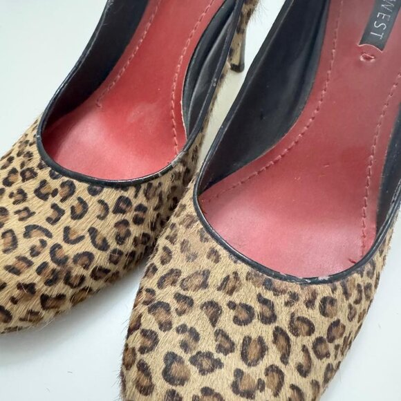 Nine West Women's Leopard Print Stiletto Pumps Heels, Size 7 - Picture 2 of 6